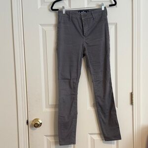 Hollister Women's Skinny Jeans in Charcoal